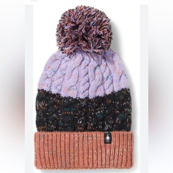 Smartwool Isto Retro Multicolor Knit Pom-Pom merino wool warm Women’s Beanie NWT - Picture 2 of 8
